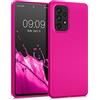 kwmobile Custodia Compatibile con Samsung Galaxy A53 5G Cover - Back Case Morbida - Protezione in Silicone TPU Effetto Metallizzato rosa metallizzato