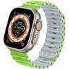 Anlinser Compatibile con Cinturino Apple Watch 49mm 45mm 44mm 42mm, Cinturini di Silicone Compatibile con Apple Watch Ultra 2/Ultra SE Serie 9 8 7 6 5 4 3(Verde/Blu Grigio)