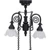 Asixxsix Lampada per Casa delle Bambole in Miniatura, Lampada da Soffitto a LED in Miniatura per Casa delle Bambole in 1:12, Lampadario in Miniatura Lampada da Soffitto per Casa delle