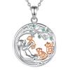 EUDORA Harmony Ball Collana con Orso Madre Figlia in Argento Sterling per Donna, Ciondolo Mamma Orso per Mamma Figlia Regalo Gioielli per la Festa della Mamma da Figlia Figlio, 45 cm