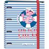 Dohe - Raccoglitore a 4 anelli con ricarica da 100 fogli - formato A4, chiusura con gomma, 4 divisori di colori, busta porta documenti, carta 90 g/m², compressore, materiale scolastico - Pink Panther