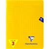 Clairefontaine 343741AMZC - Taccuini cuciti, 17 x 22 cm, 96 pagine grandi, 90 g, copertina in polipro, colore: giallo