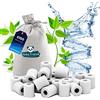 Rinko France |100 perline di ceramica per filtrare l'acqua del rubinetto - anti calcare - elimina il cattivo gotta - ideale per caraffa, caffettiera, bollitore, purificatore naturale acqua rubinetto
