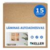 NURADA Fogli di sughero autoadesivi 300 x 300 x 4 mm (15 unità) Piastre in sughero isolanti e decorativi per pareti, pavimenti o fai da te