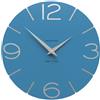 CALLEADESIGN Orologio da Parete Smile Alluminio e Blu Luce Rotondo 30 cm Design Semplice e Moderno Meccanismo Silenzioso Made in Italy Adatto alla Cucina 30 Colori Disponibili Legno