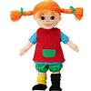 Pippi Longstocking Pippi Calzelunghe - Bambola di Stoffa, 30 cm, Morbida e Coccolosa per Bambine da 10 Mesi