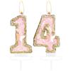 mciskin Candele a forma di farfalla oro rosa per torta, decorazioni per torte con farfalla, per feste a tema