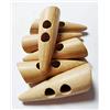 Botiboton SL BOTIBOTON - 12 Bottone di legno d'ulivo con forma di Corno o Barile - Varie dimensioni - Legno chiaro - Accessori per il cucito - Prodotto e spedito dalla Spagna (Corno, 50 mm)