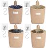 EXIN DECHEN 4 Pezzi Borsa Appendibile con 8 Gancio, Organizer Bagno Appendibile, Porta Oggetti Bagno Appendere, Porta Oggetti Doccia Appendere, Organizzatore Appendibile, Tasche Portaoggetti per Piccoli Oggetti
