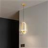 Mengjay Lampadario Led Sospensione, Lampada a sospensione Moderna, 120cm Tavolo da pranzo Lampadario, Sospensione Dimmerabile, Soggiorno, Cucina, Sala da pranzo, Bar Sospensione (21w) (Oro)