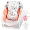 SWANEW Vaschetta Bagnetto,Vasca per bambini Pieghevole, 3-in-1 Bagnetto Neonato, Portatile Vaschetta Baby Bagno con Indicatore di Temperatura, Sicura per il vostro bambino, Rosa