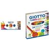 Giotto Stilnovo - Astuccio da 50 Matite a Pastello Colorate + 1 Temperamatite, 3.3mm, Colori Intensi & TURBO COLOR Ast. 24 pennarelli