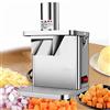 EXBERT Tagliaverdure Tagliaverdure Elettrico Tagliaverdure Chopper Robot da Cucina Commerciale 250W Professionale Veggie Robot da Cucina Commerciale Taglierina Multifunzione con 5 Lame in Acciaio I