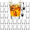 INFTYLE 24 Bicchieri da Shot in Vetro da 5cl - Lavabili in Lavastoviglie - Stabili Grazie alla Base Spessa - Bicchieri da Shot di Vodka Ideali per Feste