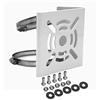 WiTi Universale Montaggio palo verticale per telecamera sicurezza,Montaggio metallo solido Staffa angolare 2 anelli, Adatto per Luci da parete/palcoscenico a LED,Pannelli solari (piccole dimensioni)