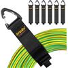 GripZz Prolunga Cavo Organizer & Ganci (Pacco da 6) - Set di Fascette per Cavi per la Conservazione di Cavi, Tubi, Fili, Corde e Accessori per Utensili in Garage, Camper, Officina (M)