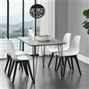 [EN.CASA] Tavolo elegante con Gambe in acciaio di design 4 Posti 120x70x75cm vari colori dimensioni : cemento