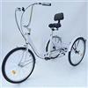 DIFU, triciclo per adulti, 24, triciclo per adulti, triciclo per adulti, per anziani, anziani, con cestino (bianco/nero)