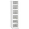 WOHNLING Scaffale per CD WL5.836 in Legno 75x120,5x35 cm Moderno | Libreria Design Slim | Stoccaggio Supporto CD Piccolo | Ripiano Aperto