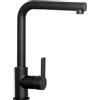 SCHOCK | Miscelatore Aquatown Doccia Monocomando con Canna Alta a Ponte e Doccetta Estraibile, Colore NIGHT Nero Opaco, h320