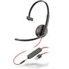 Plantronics - Blackwire 3215 - Cuffie cablate a orecchio singolo (mono) con microfono a braccio - USB-A per la connessione a cellulari, PC o Mac