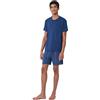 RAGNO Pigiama uomo in puro cotone manica corta pantalone corto art. U645ND. - 48, Blu