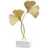 MEIYAXINWIN Scultura a Foglia di Ginkgo, 28 x 14 cm Oro Foglia di Ginkgo Statua Decorazione per Soggiorno Moderna Ginkgo Foglie Decorative in Ferro Dorato per Casa, Ufficio,Soggiorno
