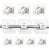SHFYFHS 10 Pezzi Staffa Autoadesiva per Asta Tende Supporti, Ganci per Tende Senza Bucare Trasparente, Supporti Asta Tende, Tende Finestre PVC Staffe Autoadesive, per Soggiorno,Bagno,Camera da Letto (bianco).