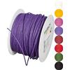 Halbach Seidenbänder Filo di carta riciclata con filo, larghezza 2 mm, lunghezza 100 m, cordoncino di carta per fai da te e per la floristica, filo per idee creative, colore: lilla