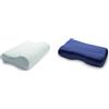 TEMPUR set di cuscini con imbottitura e federa, cuscino Original taglia L con federa in jersey (blu)