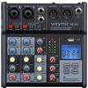 Weymic SE-40 Professional Mixer for Recording DJ Stage Karaoke w/USB Drive for Computer Recording Input, XLR Microphone Jack, 48V Power(4-Channel)