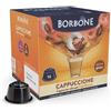 CAFF BORBONE 16 Capsule Caffe Borbone Compatibili con Nescafe Dolce Gusto Cappuccione Bevanda al Gusto Cappuccino