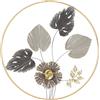 Pannello decorativo circolare design a fiori e foglie Ø 65,4X4.4 cm Rod