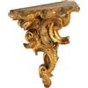 Mensola Antica Stile Barocco in Bronzo Dorato Italia XX Secolo