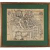Acquaforte Antica con Mappa di Racconigi Incorniciata Italia 1726