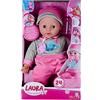 Simba 105140066 Laura Interactive - Bambola per il corpo morbido con occhi che dorme, si brilla quando si muove la bottiglia e dorme, 40 cm, bambola per bambini a partire da 2 anni