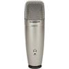 Samson C01U Pro - USB Studio Condenser Microphone with a Headphone Output for Zero-Latency Monitoring - Silver