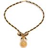 CHANEL Pre-Owned - Collana con pendente CC 1995 - Donna - placcatura in oro - Taglia unica - Nero