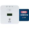 ABUS Rilevatore di Monossido di Carbonio COWM510 - Allarme CO 85 dB, Tasto Test, Sensore 10 Anni & Display LCD - Bianco