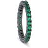 ALFIERI & ST. JOHN 925 Anello Eternity uomo Alfieri & St.John 925 in argento nero con pietre verdi. Misura 28