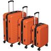 Amazon Basics (TG. 55 cm, 68 cm, 78 cm) Amazon Basics - Set da 3 pezzo trolley rigidi con rote