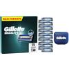 Gillette Mach3 Base 15 Lametta Di Ricambio Per Rasoio Barba Gillette, Con Striscia Lubrificante Per Una Scorrevolezza Fluida E Rivestimento Della Lama Progettato Per Ridurre