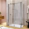 DEGHI Box doccia 70x120 apertura saloon con vetro anticalcare opaco e profilo cromo 195h - Lost