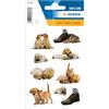 HERMA 5606 - Adesivi a forma di cucciolo di cane, in carta, realistici, permanenti, 3 fogli/27 adesivi