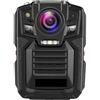 KOZWAY Fotocamera corporea Telecamere for il corpo for le forze dell'ordine 1080P 140 ° grandangolare Videocamera for corpo montata sul corpo Videoregistratore GPS IR for visione notturna ( Color : With 64GB
