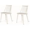 Fashion Commerce 02-FC775 Set di Sedie, Polipropilene, Bianco, 48x43x77 cm, 2 unità