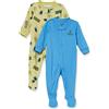 Amazon Essentials Disney | Marvel Set di Pigiama da Notte Attillati in Cotone Bimbo, Pacco da 2, 2-pack Marvel Black Panther, 0-3 mesi