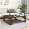Tino Tech Tavolino da salotto in legno 100 x 100 x 35 cm marrone rovere tavolo tavolo tavolo da soggiorno tavolo tavolino elegante e pratico