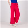 Nina Leonard Pantaloni gamba larga con elastico in vita e coulisse