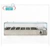 Vetrina Ingredienti Pizza, Refrigerata, Lunga cm 150, per 5 bacinelle GN 1 3 + 1 bacinella GN 1 2